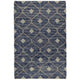 Axel Area Rug | 8 x 10 | Blue Ikat | Handwoven | Cotton & Jute