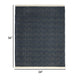 Lusia 2 x 3 Area Rug Handwoven Soft Fringes Herringbone Dark Navy Blue By Casagear Home BM297432