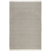 Lusia Area Rug | 2 x 3 | Herringbone | Light Gray | Soft Fringes