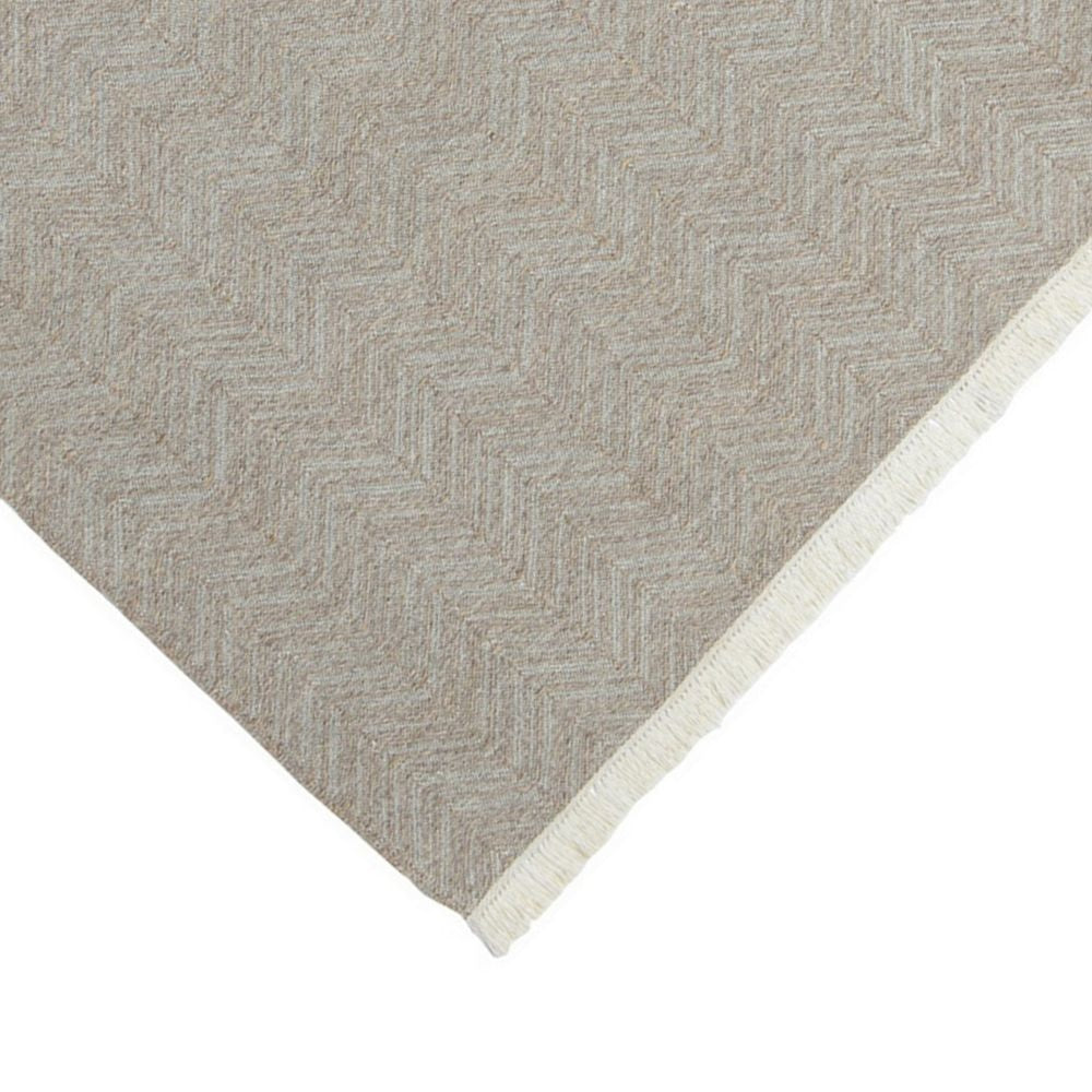 Lusia 2 x 3 Area Rug Handwoven Soft Fringes Herringbone Light Gray By Casagear Home BM297440