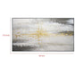 32 x 59 Hand Painted Abstract Painting Framed Black White With Gold Foil By Casagear Home BM298941