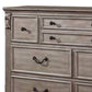Aza 59 Inch Classic Dresser 8 Drawers Metal Drop Handles Champagne Gold By Casagear Home BM298947