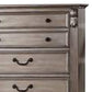 Aza 51 Inch Classic 6 Drawer Tall Dresser Chest Metal Drop Handles Gold By Casagear Home BM298948