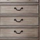 Aza 51 Inch Classic 6 Drawer Tall Dresser Chest Metal Drop Handles Gold By Casagear Home BM298948