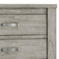 Yuna 52 Inch 5 Drawer Tall Dresser Chest Bar Handles Wood Grain Gray By Casagear Home BM298965
