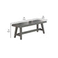 Alix 54 Inch Elegant Wood Dining Bench with Tapered Legs Distressed Gray By Casagear Home BM298981