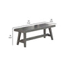 Alix 54 Inch Elegant Wood Dining Bench with Tapered Legs Distressed Gray By Casagear Home BM298981