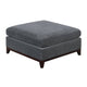 Square Ottoman | 37" | Foam Seat | Gray Chenille Fabric