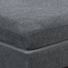 37 Inch Modern Square Ottoman with Foam Seating Gray Chenille Fabric By Casagear Home BM298986