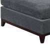 37 Inch Modern Square Ottoman with Foam Seating Gray Chenille Fabric By Casagear Home BM298986