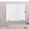 43 Inch Vanity Set Accent Mirror Included Matching Stool Rose Gold Wood By Casagear Home BM299016