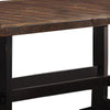72 Inch Rectangular Dining Table Black Trestle Base Rustic Oak Brown Wood By Casagear Home BM299024