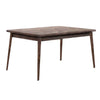 Lee 59 Inch Rectangular Dining Table, Tapered Legs, Modern Brown Grain Wood By Casagear Home
