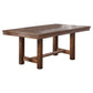 68 Inch Rectangular Dining Table, Classic Trestle Base, Brown Grain Wood By Casagear Home