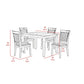 5 Piece Dining Set Rectangular Table 4 Chairs Padded Seats Taupe Gray By Casagear Home BM299076