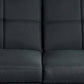 Gina 71 Inch Adjustable Futon Sofa Bed Square Tufted Tapered Legs Black By Casagear Home BM299088