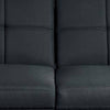 Gina 71 Inch Adjustable Futon Sofa Bed Square Tufted Tapered Legs Black By Casagear Home BM299088