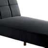 Gina 62 Inch Modern Adjustable Chaise Square Tufting Tapered Legs Black By Casagear Home BM299089