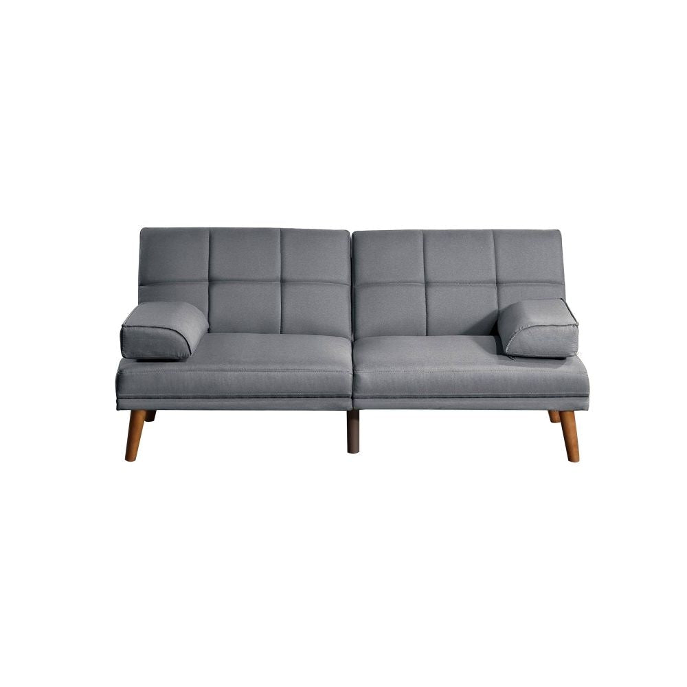 Gina Futon Sofa Bed | 71" | Adjustable | Tufted | Gray