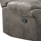 Betty 41 Inch Manual Recliner Armchair Pull Tab Mechanism Smooth Gray By Casagear Home BM299118