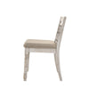 19 Inch Dining Chairs Cross Back Design with Padded Seats Set of 2 White By Casagear Home BM299128