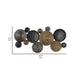 44 Inch Wall Decor Multiple Circles Hammered Spiral Texture Bronze Black By Casagear Home BM299143