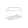 Twin Size Bed Frame with a House Shaped Design Sleek White Finish By Casagear Home BM299149
