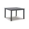 42 Inch Outdoor Square Dining Table, Planked Top, Gray Wood, Straight Legs By Casagear Home