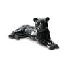 Panther Sculpture | 24" | Handcrafted Mosaic Glass | Black