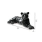 24 Inch Decorative Panther Sculpture Mosaic Glass Handcrafted Black By Casagear Home BM299215