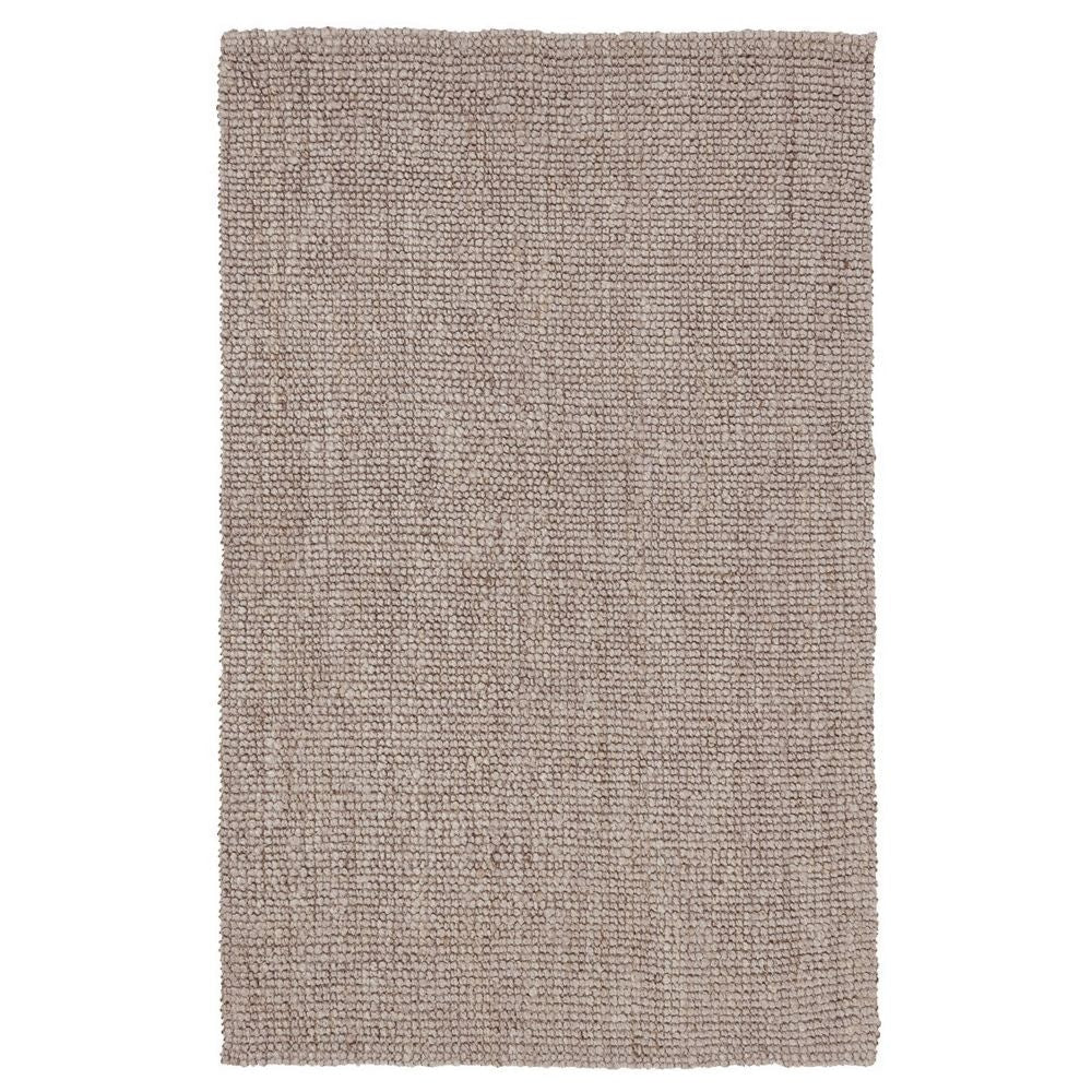 Lestino 5 x 8 Handspun Area Rug, Beige Jute, Boucle Woven Solid Pattern By Casagear Home