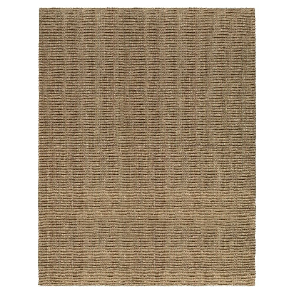 Quell 8 x 10 Handwoven Area Rug, Natural Brown Seagrass, Braided Design By Casagear Home