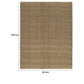 Quell 8 x 10 Handwoven Area Rug Natural Brown Seagrass Braided Design By Casagear Home BM299319