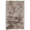 Vittorio Area Rug | 5 x 8 | Taupe Shag | Handwoven Polyester Cotton