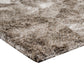 Vittorio 9 x 12 Handwoven Shag Area Rug Polyester Cotton Solid Taupe By Casagear Home BM299332