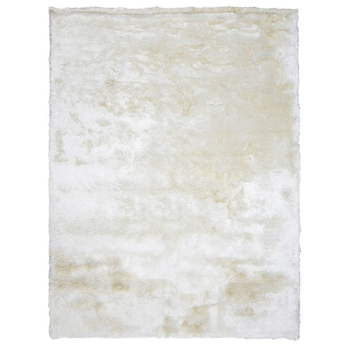 Vittorio Area Rug | 8 x 10 | Ivory Shag | Handwoven Polyester Cotton