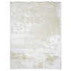 Vittorio 8 x 10 Handwoven Shag Area Rug, Polyester Cotton, Solid Ivory By Casagear Home
