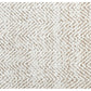 Lenn 2 x 3 Handspun Area Rug Herringbone Woven Pattern Ivory Brown Jute By Casagear Home BM299342