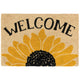 Sunflower Doormat | 24 x 36 | Coir | Yellow Black | Ivory Base