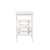 24 3 Level Step Stool Plank Tops Safety Latch White Wood By Casagear Home BM299370