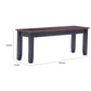 Zoy 48 Dining Bench Cherry Brown Top Black Tapered Legs By Casagear Home BM299371