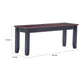 Zoy 48 Dining Bench Cherry Brown Top Black Tapered Legs By Casagear Home BM299371