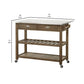 Amber 44 Rolling Kitchen Bar Cart Stainless Steel Brown By Casagear Home BM299374