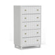 Aya 48" Tall 5 Drawer Dresser, Scalloped Front, White Wood By Casagear Home