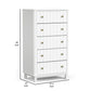 Aya 48 Tall 5 Drawer Dresser Scalloped Front White Wood By Casagear Home BM299467