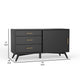 Ian 50 TV Media Entertainment Console 3 Drawers Black By Casagear Home BM299479