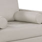 Quzi 40 Chair USB Charger Bolster Pillows Off White By Casagear Home BM299606