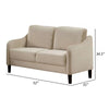 Foz 52 Loveseat Sloped Arms Tapered Legs Soft Beige By Casagear Home BM299609