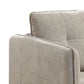 Hak 33 Accent Chair Rounded Arms Biscuit Tufting Taupe By Casagear Home BM299621