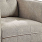Hak 33 Accent Chair Rounded Arms Biscuit Tufting Taupe By Casagear Home BM299621